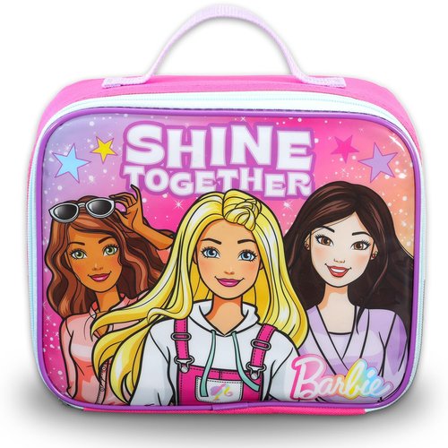 Barbie Backpack and Lunch Bag Set - Bundle with 16" School Bag, Lunch Box, Water Bottle, Stickers, More | Barbie Backpack with Lunchbox for Girls, Kids