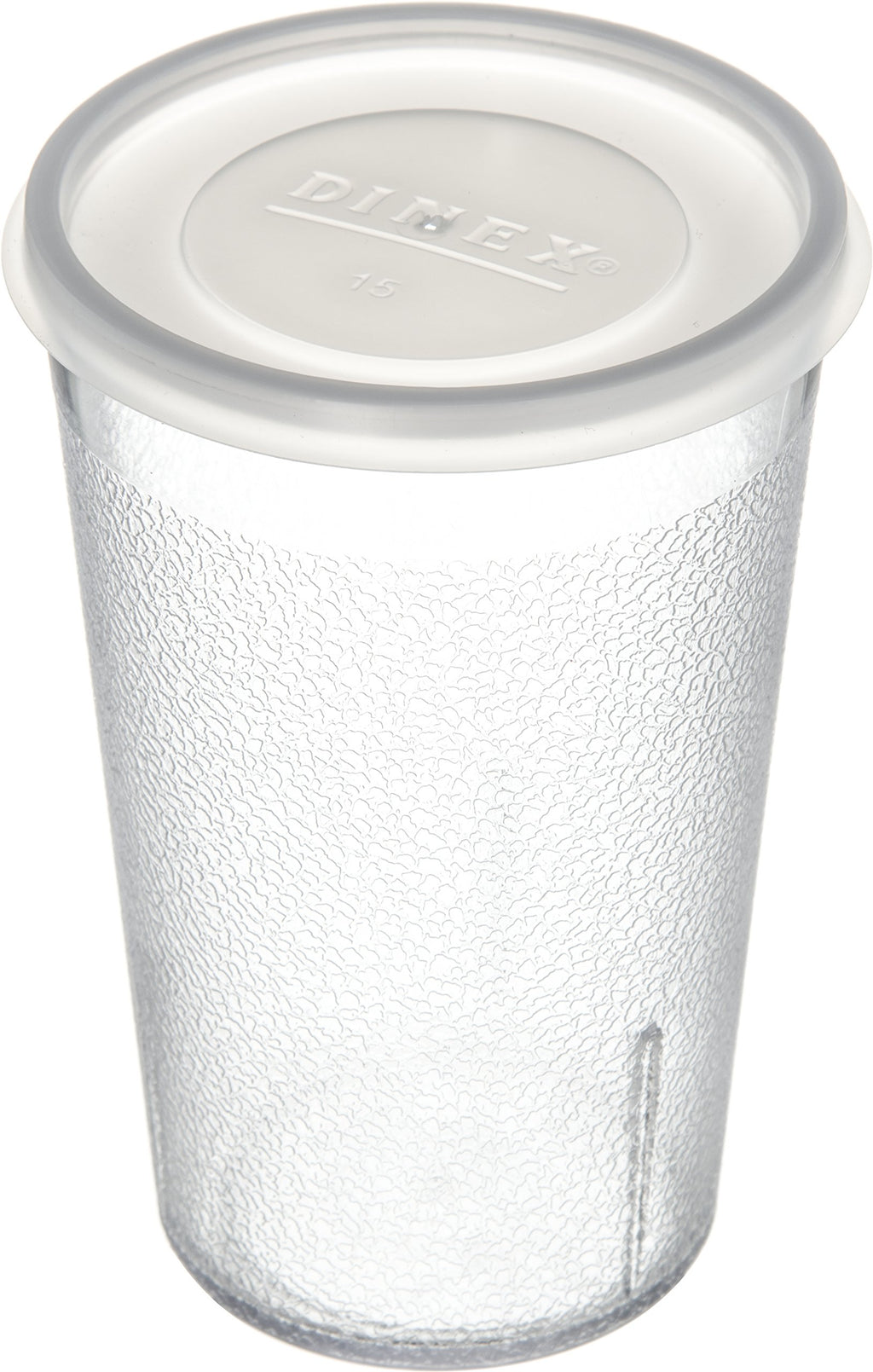 Carlisle FoodService Products Stackable Stackable Tumbler Plastic Tumbler with Pebbled Exterior for Restaurants, Catering, Kitchens, Plastic, 9.5 Ounces, Clear, (Pack of 72)