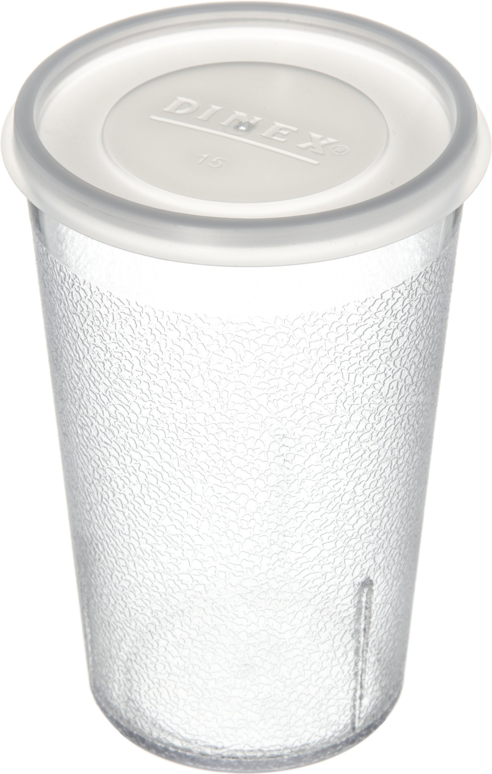 Carlisle FoodService Products Stackable Stackable Tumbler Plastic Tumbler with Pebbled Exterior for Restaurants, Catering, Kitchens, Plastic, 9.5 Ounces, Clear, (Pack of 72)