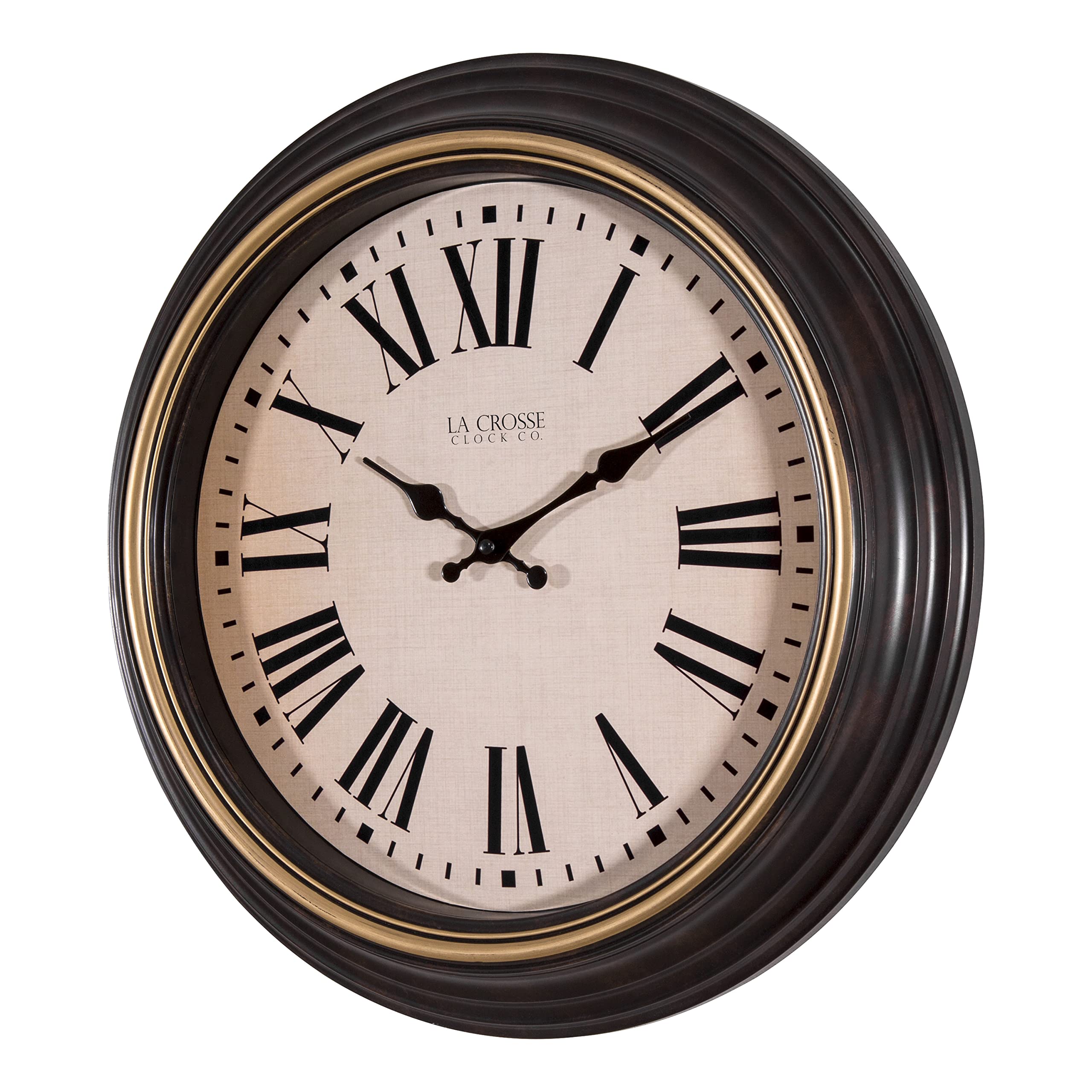 La Crosse Technology 18-Inch Traditions Antique Brown Quartz Analog Wall Clock - 404-3045BK