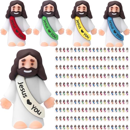 Little Jesus Figures by [Brand Name] - 200Pcs Religious Action Figurines | Perfect Easter Egg Stuffers