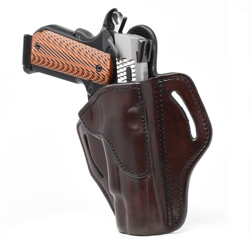 1791 Gunleather 1911 Holster, Right Hand OWB Leather Gun Holster for Belts fits All 1911 Models with 4" and 5" Barrels (Signature Brown)