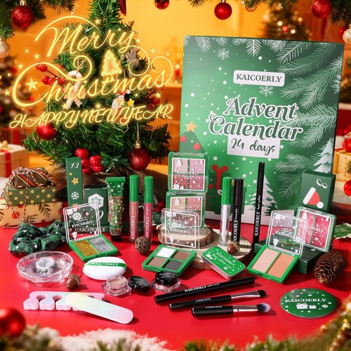 Makeup Advent Calendar 2025 for Women Teen Girls,24 Days Christmas Makeup Set with Surprises Individually Boxed ，2025 Xmas Countdown Calendar Makeup Kits for Christmas Party Festival