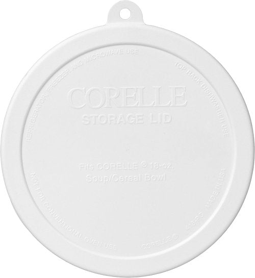 Corelle 418-PC Cereal Bowl Set - 18oz White Bowls with Lids (4-Pack) for Easy Storage
