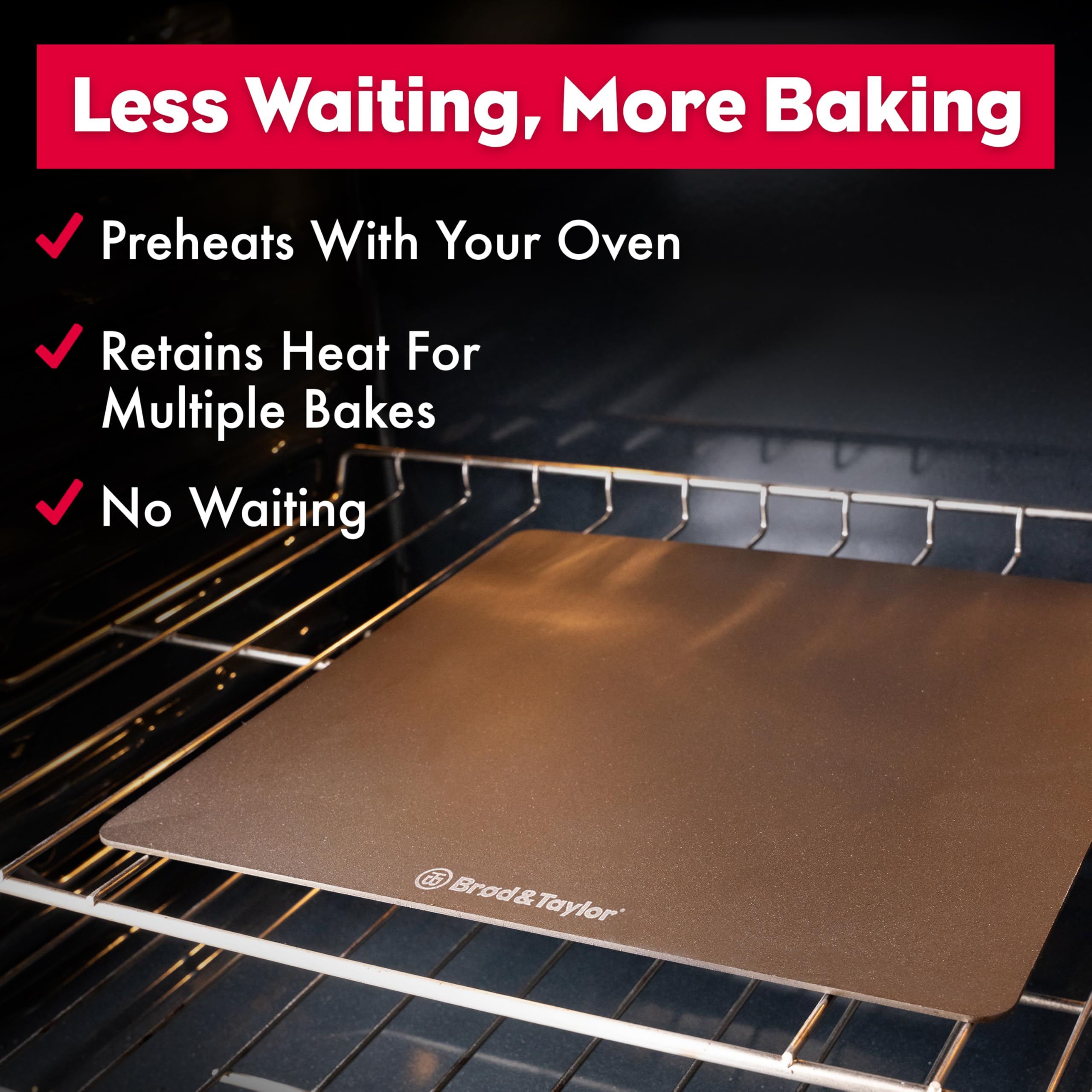 Brod & Taylor Bread Steel Max for Baking Bread & Cooking Pizza (14" x 14" x 0.15")