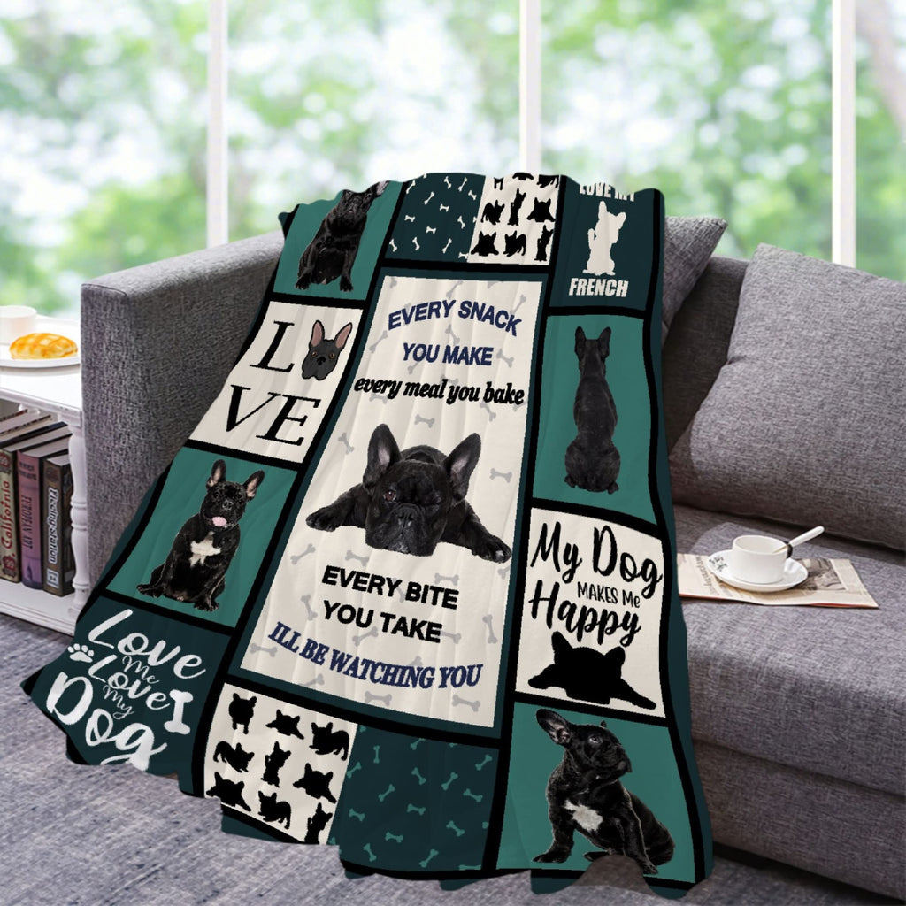 French Bulldog Throw Blanket - Super Soft Flannel Fleece Blanket for Gifts,Bedding Quilt Home Decor for Couch Sofa Bed All Season 40"x50" for Kids