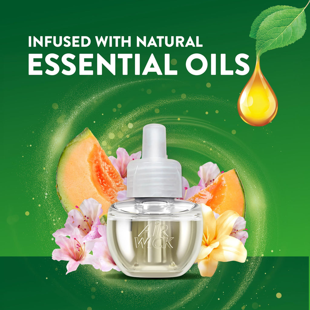 Air Wick Plug in Scented Oil Refill, 10ct, Summer Delights, Scented Oil, Air Freshener, Essential Oils, Eco Friendly