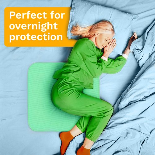 GREEN LIFESTYLE® Washable Underpads - Heavy Absorbency Reusable Bedwetting Incontinence Pads for Kids, Adults, Elderly, and Pets - Toddler Mattress Pads for Bed, Sofa, Floor (Pack of 2 - 34x52)