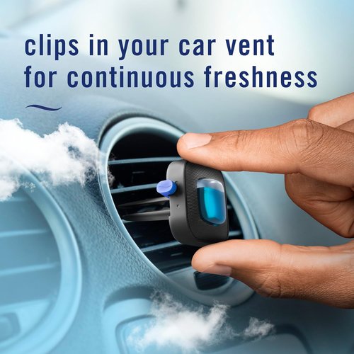 Febreze Car Air Freshener - Laundry Fresh Scent Vent Clip | Pack of 4, 0.07 oz Each
