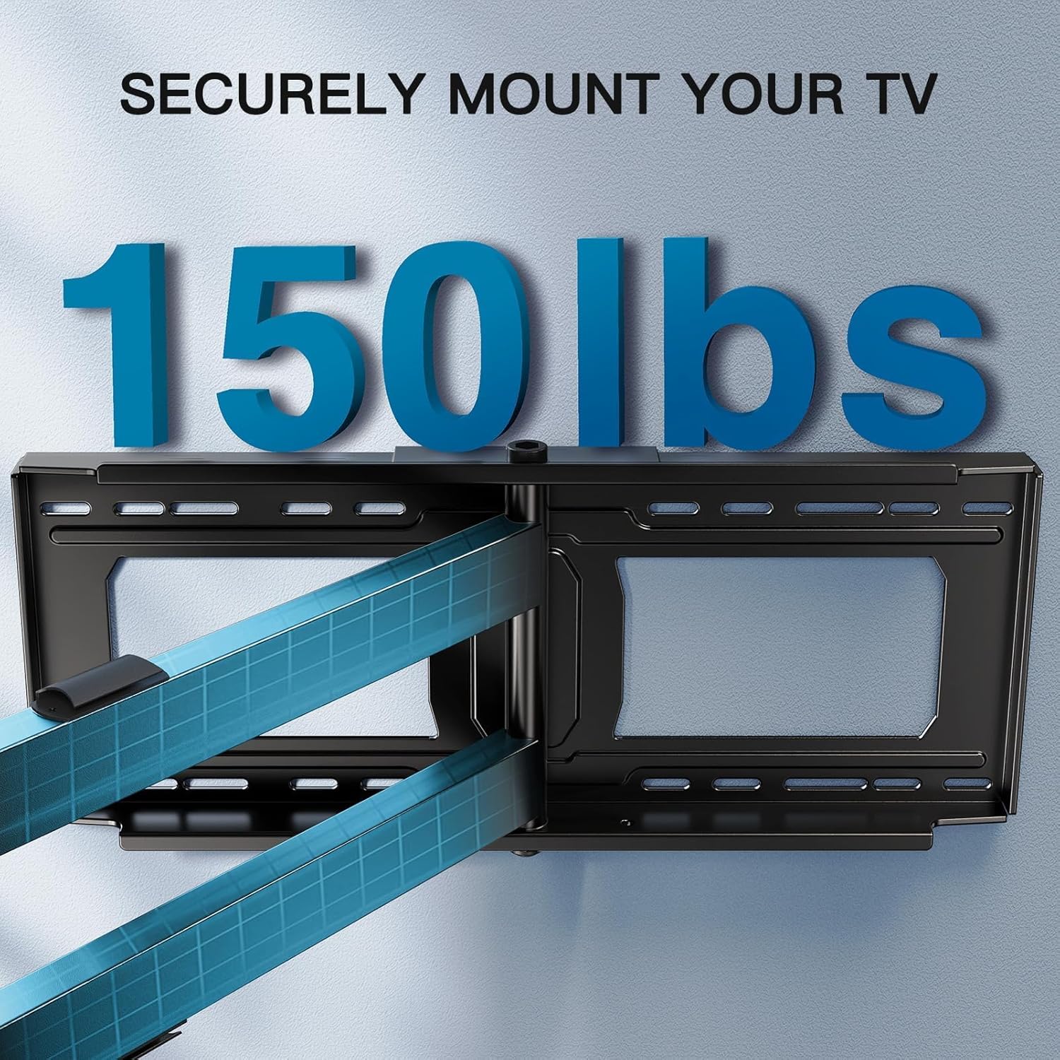 Perlesmith Long Arm TV Wall Mount - Full Motion Articulating Arm for 42-90 Inch TVs | Max VESA 800x400mm, 150 lbs Capacity