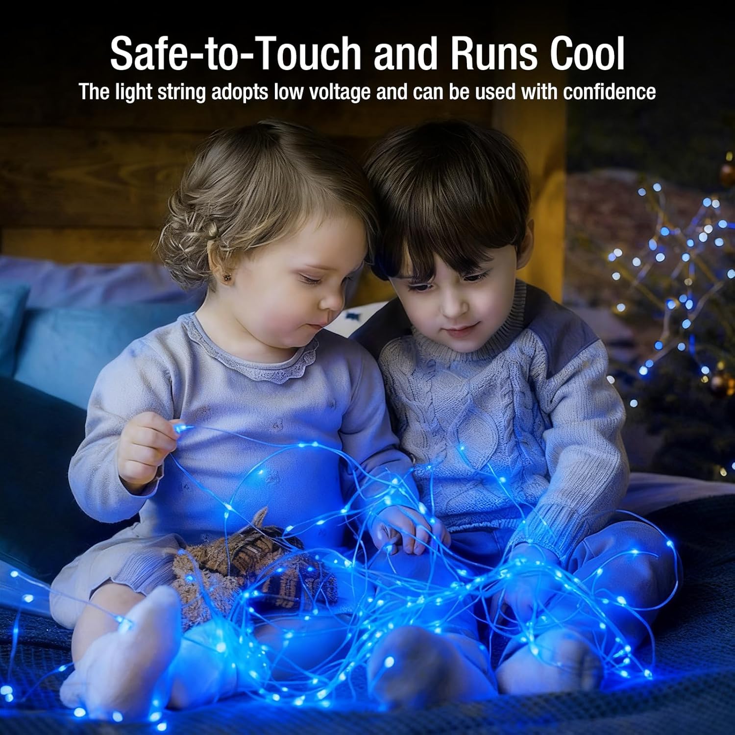 Skiennix 12 Pack Fairy Lights - 7ft Battery Operated 20 LED Twinkle Lights, Waterproof for DIY Party & Wedding Decor | Blue