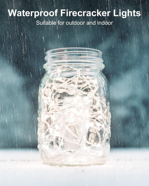 Fairy Lights - Waterproof Battery Operated String Lights | 5 Feet, 60 LED Silver Wire for DIY Decor