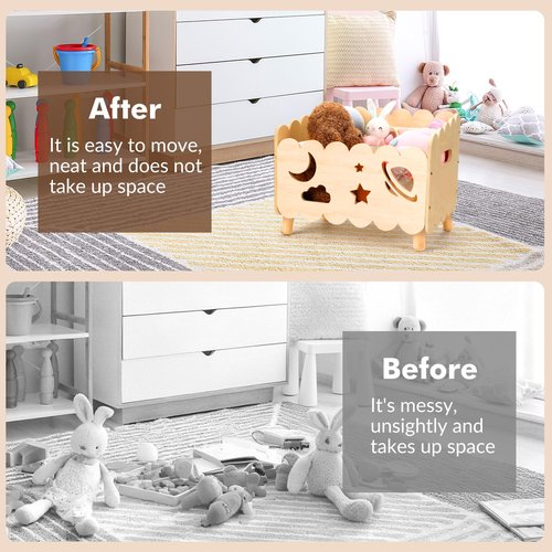 Kids Kookshelf, Montessori Toddler Bookshelf for Kids with 2 Adjustable Dividers, Nursery Book Shelves, Suitable for Baby Nursery book shelf, Playroom, Classroom or Bedroom Bookcase Storage Organizer