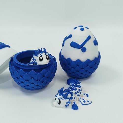 Enchanted 3D Egg - Handcrafted Miniature Collectible with Iceball Dragon & Egg Box | Fantasy Decor Gift
