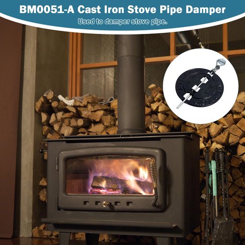 BM0051-A 6" Cast Iron Stove Pipe Damper