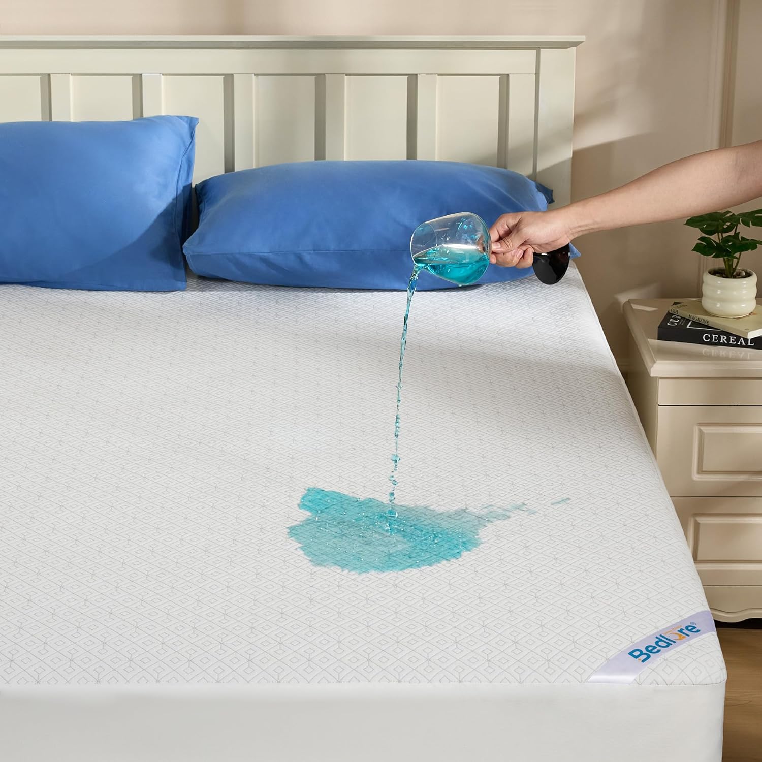 BEDLORE Queen Mattress Protector - Waterproof, Noiseless Cover with Deep Pocket for 6-18 Inch Mattresses | Soft & Breathable