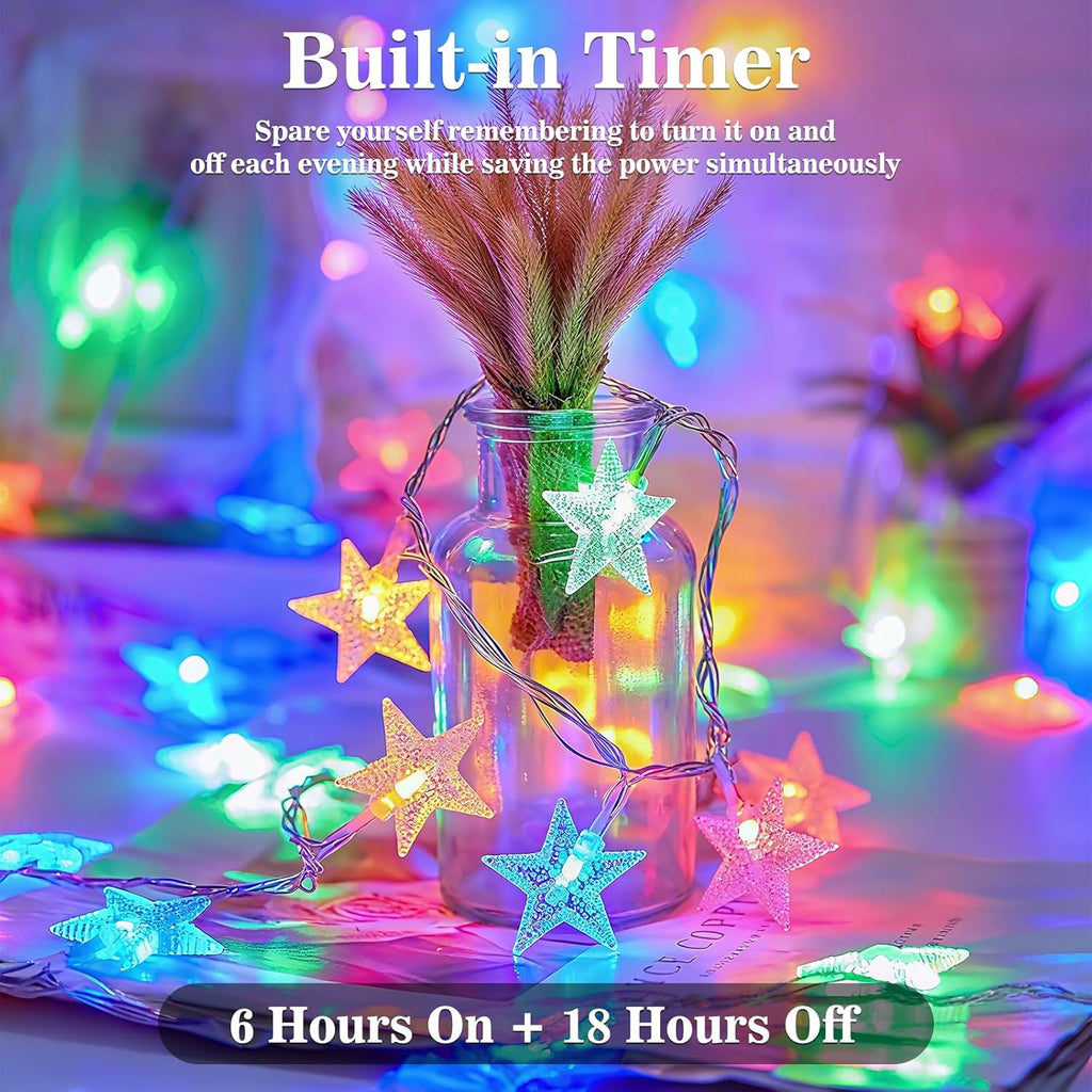 Star String Lights - 33ft 100 LED Waterproof Fairy Lights | 8 Modes for Indoor/Outdoor Decor