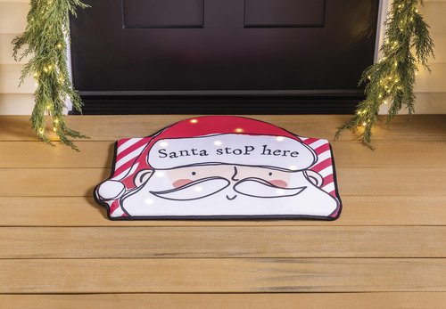 Mud Pie Christmas Light-Up Santa Musical Doormat