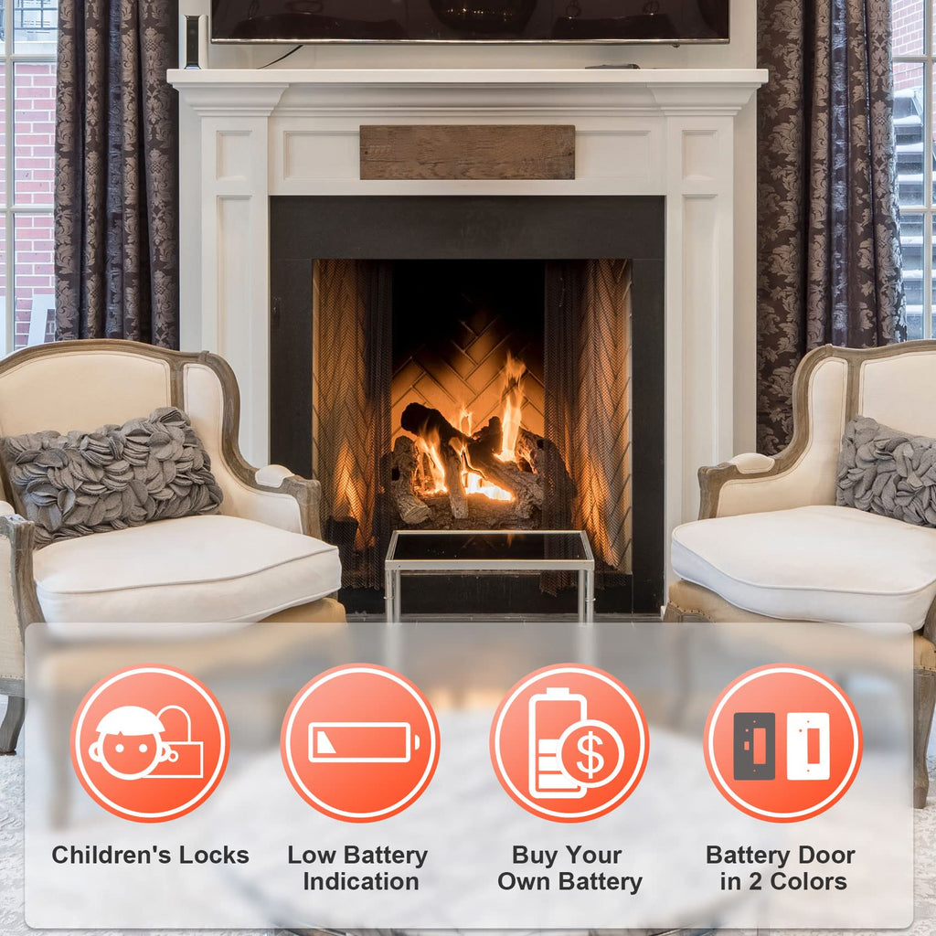 Upgraded Fireplace Remote Control Kit,Fit for skytech 1001 Napoleon Empire Rasmussen Superior Kingsman Regency and More.Temper Adjustment,Child Protection, LCD Screen,Control Millivolt Gas Valves