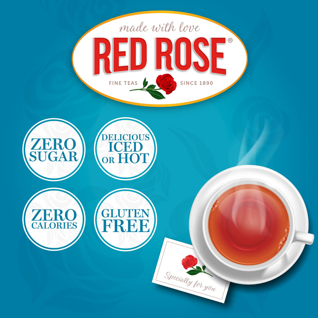 Red Rose Teas Black Tea, 72 Convenient Single Serve K-Cups, Pods for Keurig Coffee Maker, Blended To Create Our Original Premium Full-Flavored Black Tea, Contains 12 Single Serve Cups (Pack of 6)