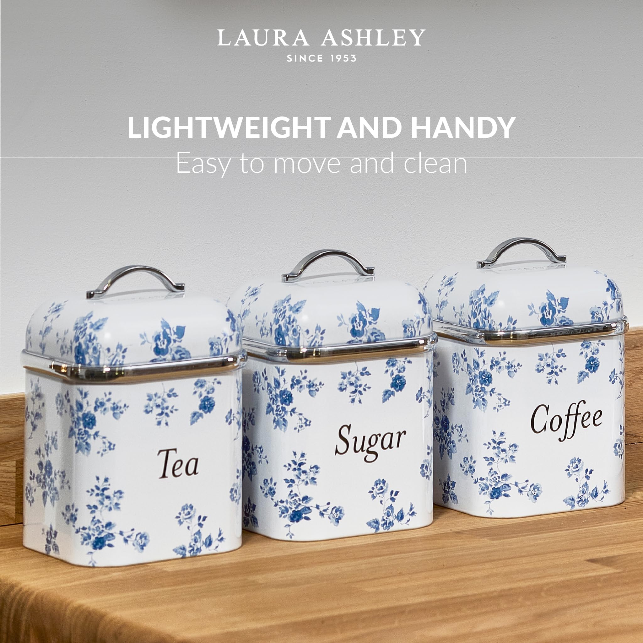 Laura Ashley VQ 3pc Canister Set - China Rose
