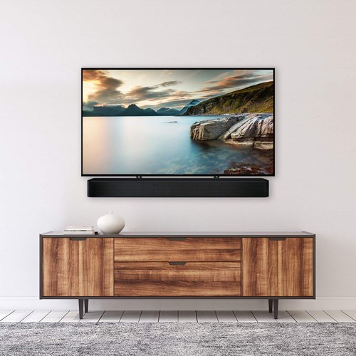 Mounting Dream Full Motion TV Wall Mount and Soundbar Bracket Bundle for 26-55 Inch TVs, Max VESA 400x400mm, 60 LBS, Sound Bar Mount for Above or Under TV Up to 15 LBS