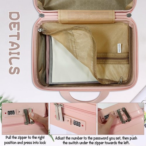 Adult Game Toy Storage Organizer Case Box and Toy Storage Bags, Reusable Discreet Lockable Toy Organizer Case with Zipper Lid for Women and Men, Pink