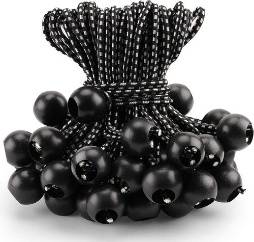 Ball Bungee Cord | 52 PCS Heavy-Duty 6-Inch Elastic Bungee Balls for Tarp Tie Down & Canopy