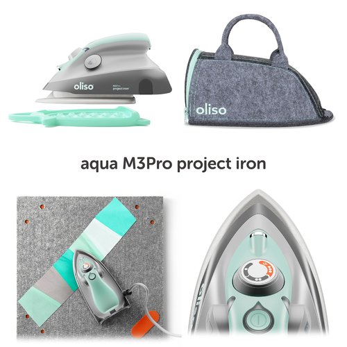 oliso Carry Bag M3Pro and M2Pro mini irons - Fits most mini travel size irons, ideal for travel or storage - Aqua