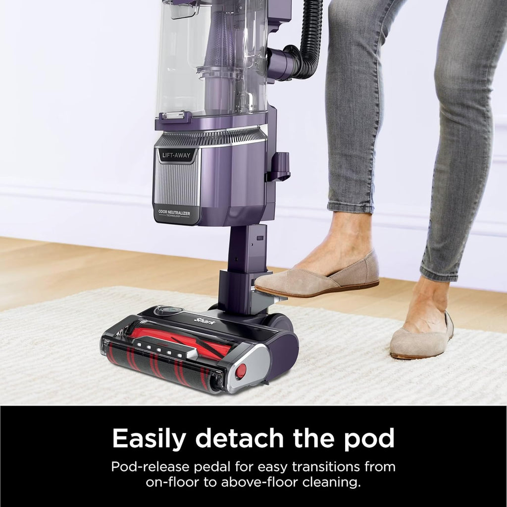 Shark LA701 Rotator Pet Lift-Away Vacuum - DuoClean PowerFins & Odor Neutralizer Technology, Purple (Renewed)