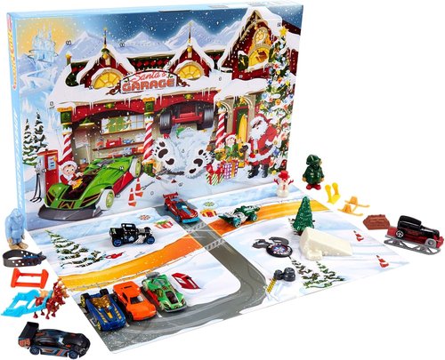 Hot Wheels Advent Calendar - 24 Days of Holiday Surprises with Cars & Accessories | Ages 3+