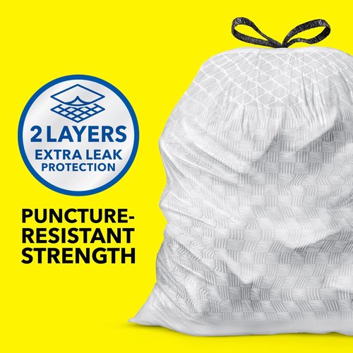 Glad ForceFlex 13 Gallon Drawstring Trash Bags - Fresh Clean Scent | 110 Count, Pack of 3