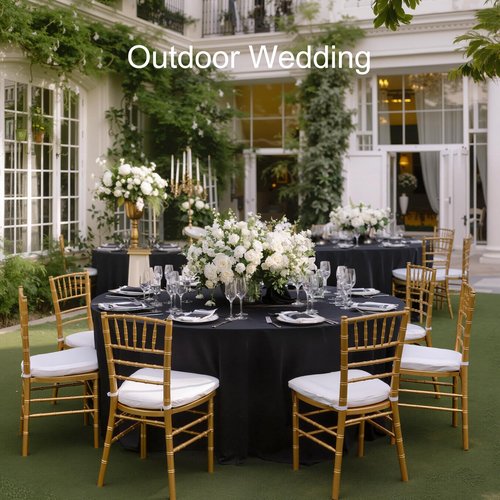 joybest 6 Pack Round Tablecloths 120 Inch Black Polyester Table Cloth, Stain and Wrinkle Resistant Washable Fabric Table Cover for Wedding, Party, Reception, Banquet, Dining