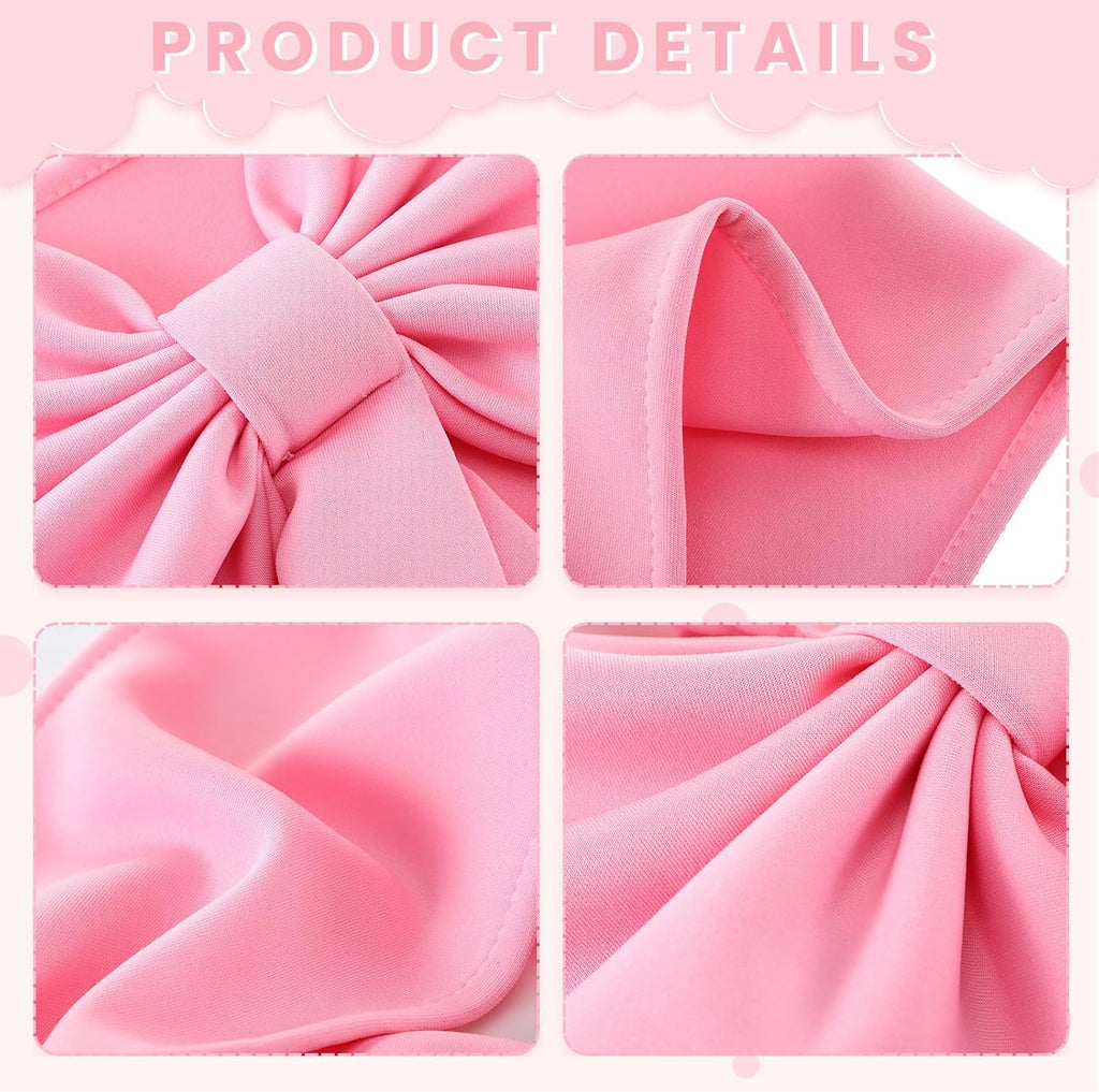 Skiennix Spandex Chair Sashes - 10 Pcs Elastic Chair Bows for Weddings & Events | Pink