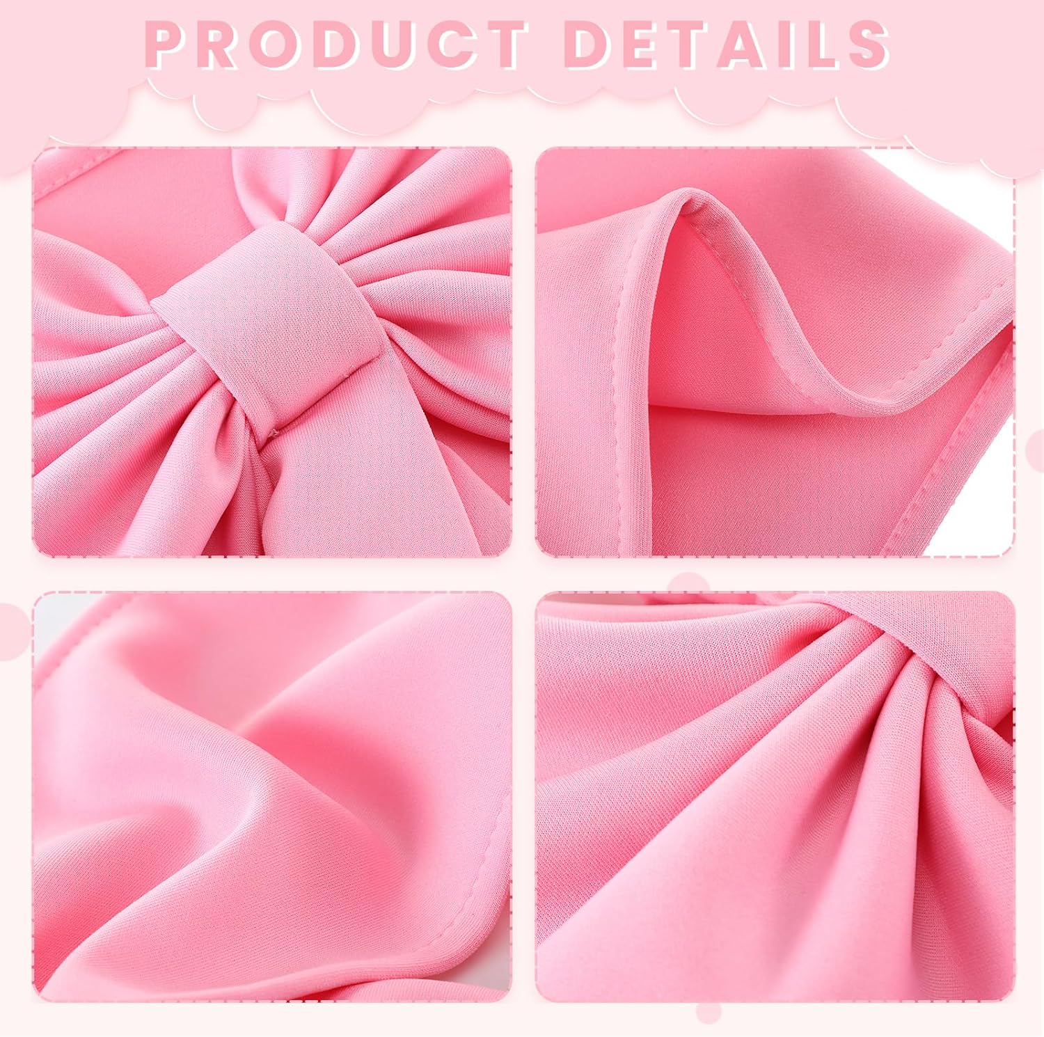 Skiennix Spandex Chair Sashes - 10 Pcs Elastic Chair Bows for Weddings & Events | Pink