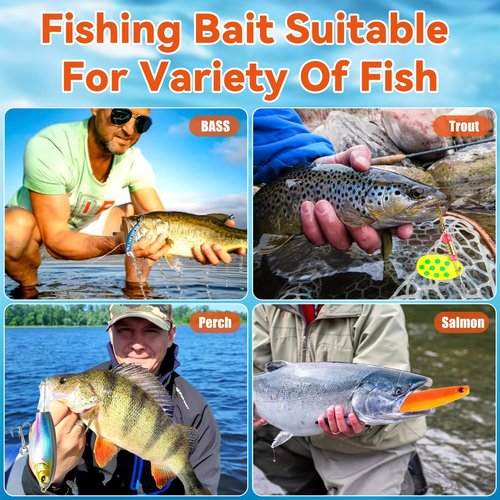 Fishing Advent Calendar 2025 Adult Men Teen Boys, 24 Day Fishing Lure Countdown Calendar with Spoons Minnow Popper Crankbait VIB Xmas Fishing Gift for Father