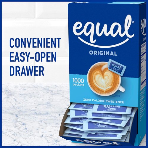 EQUAL Zero Calorie Sweetener Packets - Sugar Substitute for Healthier Living | 500 Count