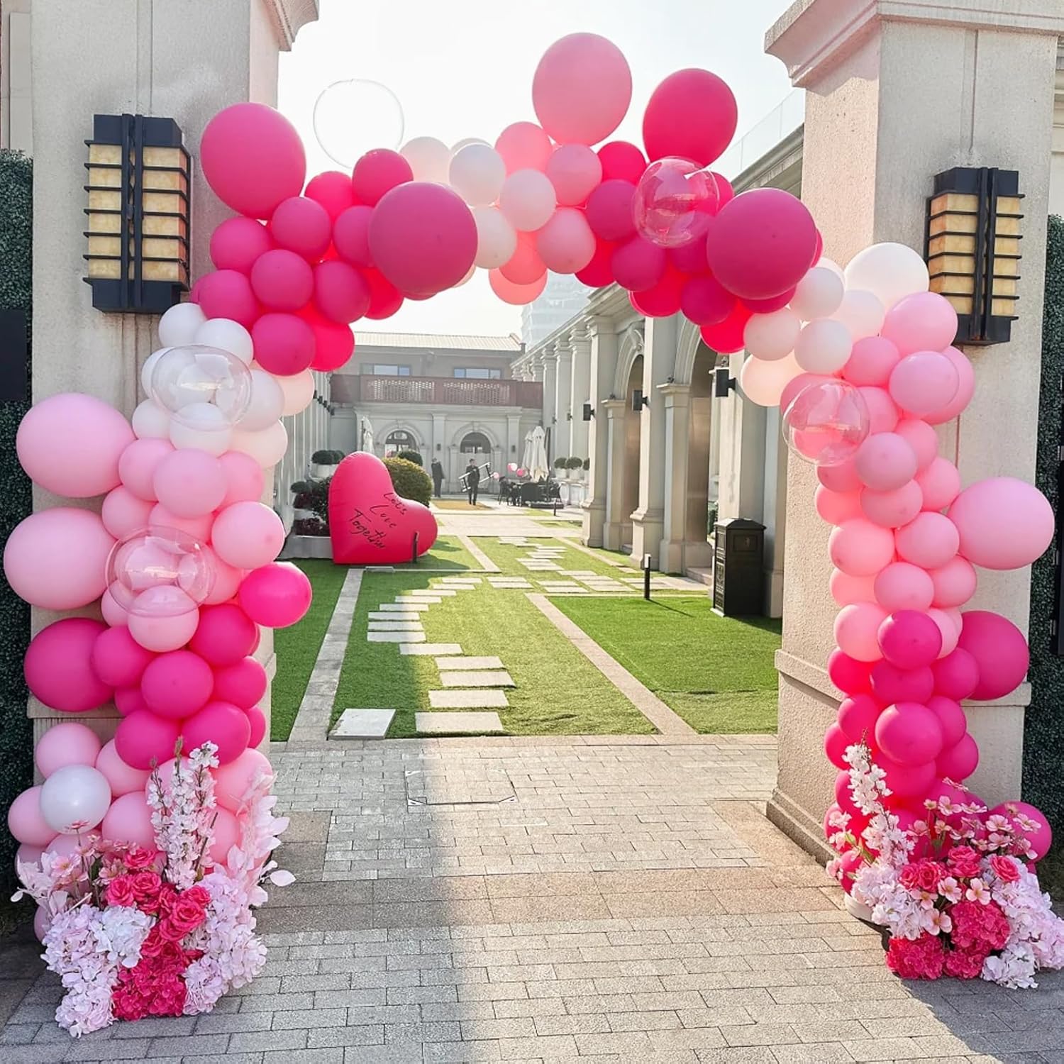 Voircoloria Hot Pink Balloons - 12-Inch Dark Pink Latex Party Balloons | 66-Pack for Weddings & Celebrations