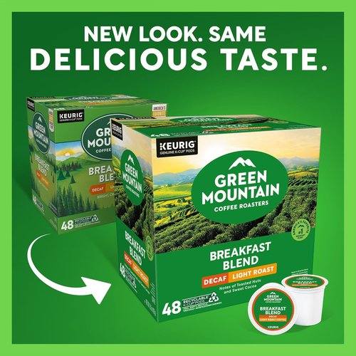 Green Mountain Coffee Roasters Decaf Breakfast Blend - K-Cup Portion Pack for Keurig (48 Count)