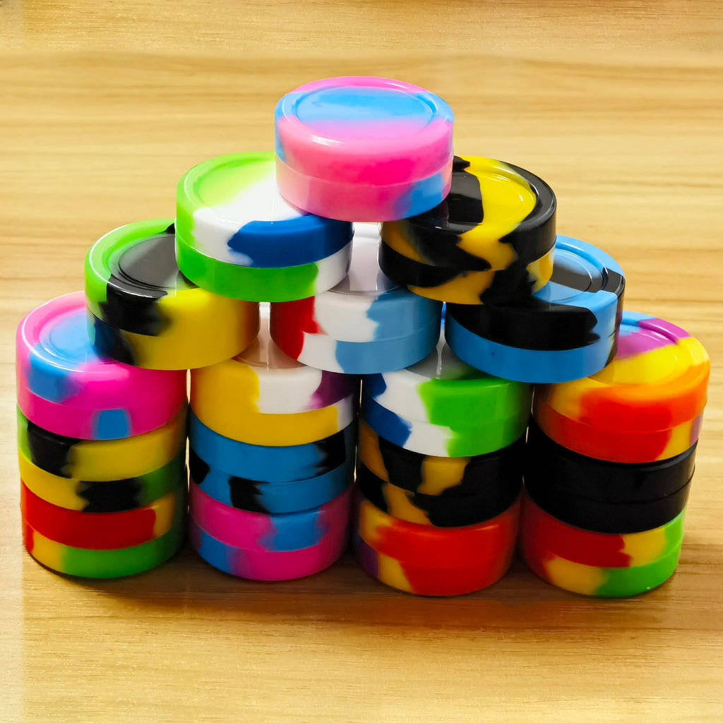Vegcorn 11ml Silicone Wax Concentrate Containers Non-stick Jars with Round Shape (5)