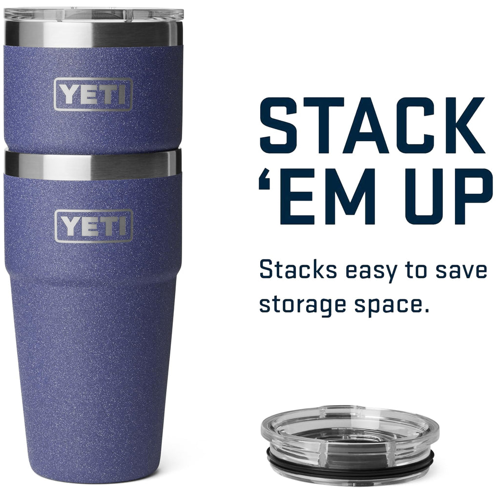 YETI Rambler 20 oz Stackable Tumbler, Stainless Steel, Vacuum Insulated with MagSlider Lid, Moon Dust