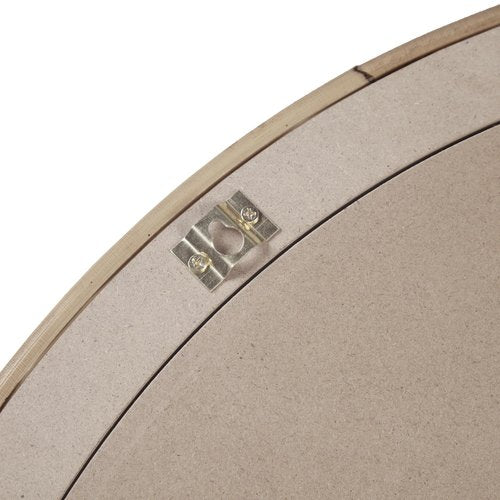 Martha Stewart Natural Rattan Round Wall Mirror for Wall, Handwoven Frame Circle Wall Mirror, Vanity, Livingroom, Entryway, Bedroom, Easy Hanging Wall-Mounted Mirror - Natural Luna