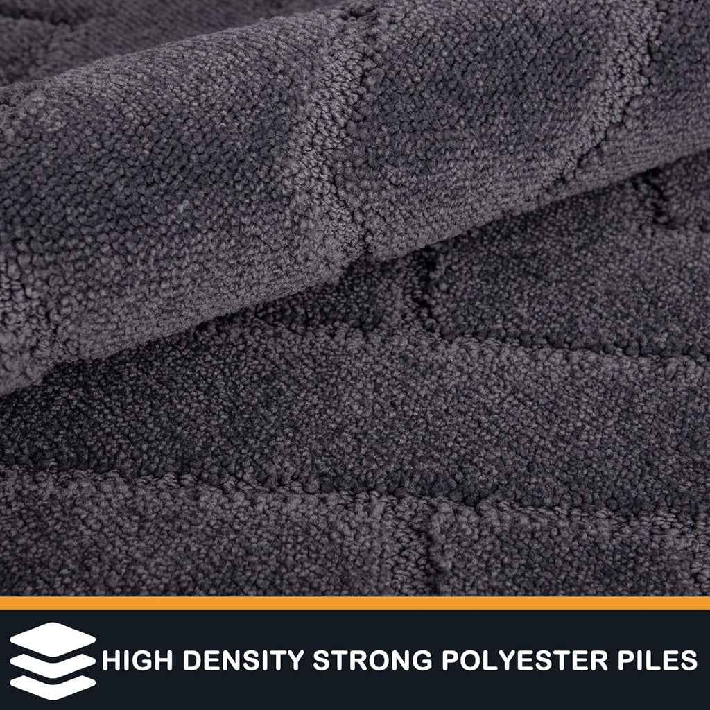 PURRUGS Dirt Trapping Door Mat - Non-Slip, Machine Washable, Super Absorbent Entry Rug | 20" x 31.5", Grey