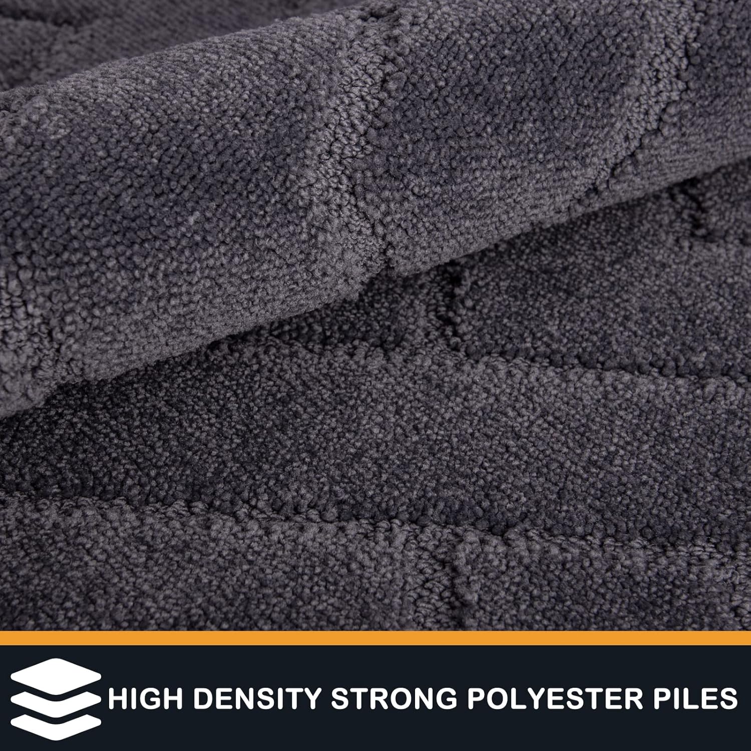 PURRUGS Dirt Trapping Door Mat - Non-Slip, Machine Washable, Super Absorbent Entry Rug | 20" x 31.5", Grey