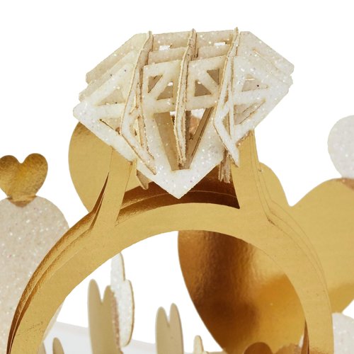 Hallmark Signature Paper Wonder Pop-Up Engagement Card (Diamond Ring)