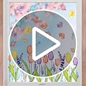 67 PCS Spring Summer Window Cling Stickers - Tulip & Butterfly Decor