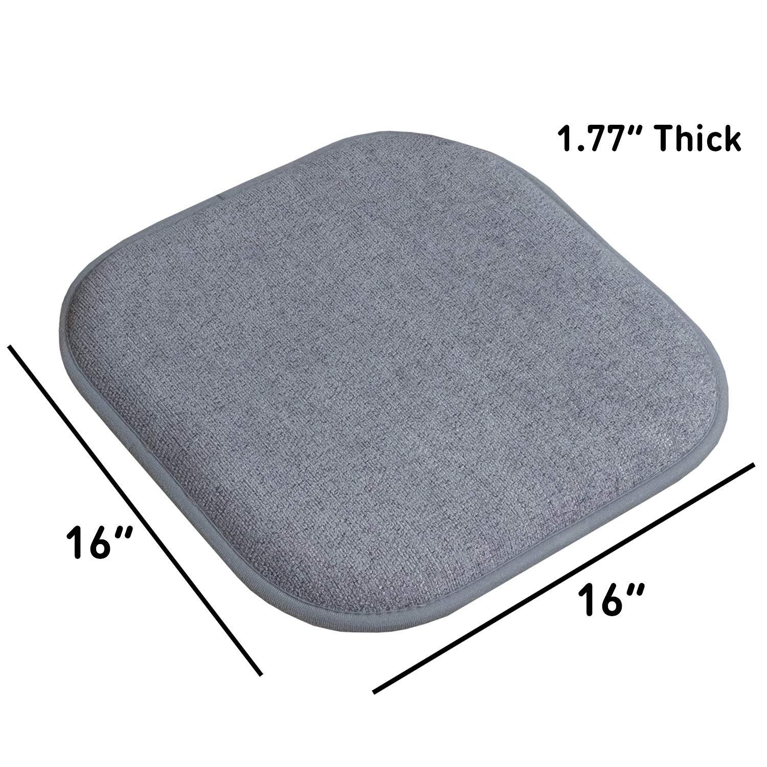 Sweet Home Collection Cushion Memory Foam Chair Pads Honeycomb Nonslip Back Seat Cover 16" x 16" 6 Pack Light Baby Blue