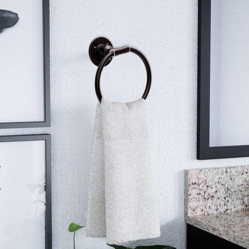 Design House Kimball Towel Ring in Satin Black