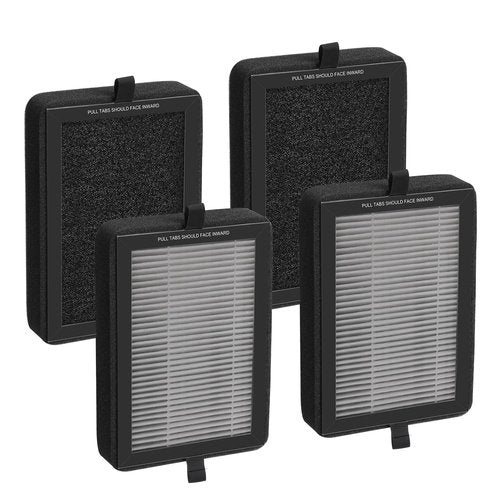 4 Pack LV-H128 Replacement Filter for Levoit Air Purifier , Compatible with LV-H128 / PUURVSAS (HM669A) / ROVACS (RV60)Air Purifier, 3-Stage H13 True HEPA Filtration System, Replace Part #LV-H128-RF