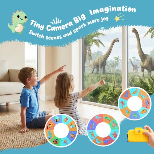 DG-Direct 24 Pack Valentine Mini Camera Toys for Kids, Cute Viewfinder Toys with Valentine Cards for Kids Classroom, Valentines Day Gifts for Kids School Party Favors